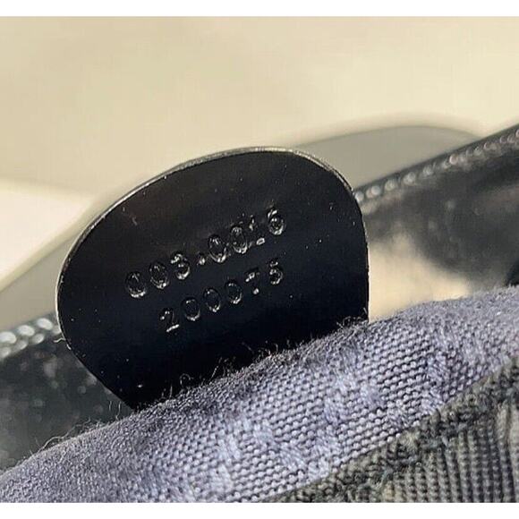 Authentic GUCCI Backpack Bamboo Handle/ Closures Black Patent Leather/Leather - Picture 10 of 12